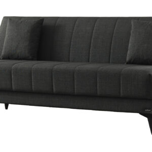 Einzelsofa 3-Sitzer grau Schlaffunktion Bettkasten 192 cm - ACTION