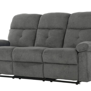 Einzelsofa Microfaser grau 189 cm - Relaxfunktion - RIVERA