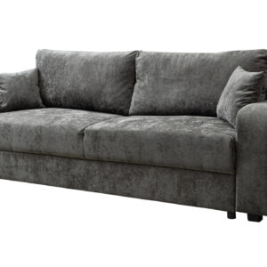 Einzelsofa grau Schlaffunktion ausziehbar Bettkasten 242 cm - ANKE