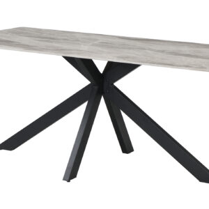 Esstisch 180 x 90 cm grau Marmoroptik - BRISTOL