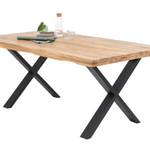 Esstisch Baumkantenoptik 200 cm massiv Eiche - TELMA