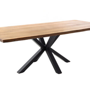 Esstisch Baumkantentisch Optik 200 cm massiv Wildeiche geölt - DAHLIA