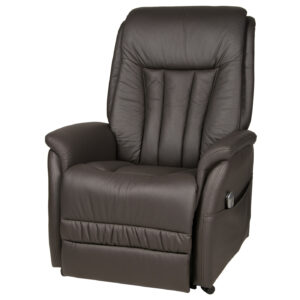 Fernsehsessel Echt Leder braun - 2 Motoren - Aufstehhilfe - SIENA