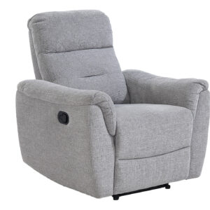 Fernsehsessel grau Chenille mit Relaxfunktion - UTAH