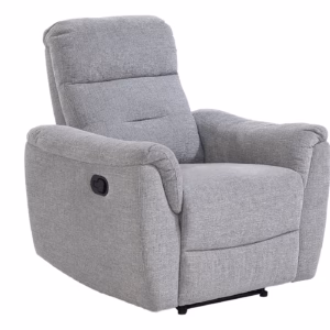 Fernsehsessel grau Chenille mit Relaxfunktion - UTAH