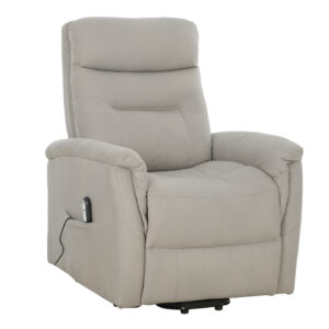 Fernsehsessel grau Microfaser mit Motor und Aufstehhilfe - MAILO