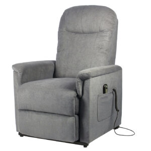Fernsehsessel grau Webstoff mit Relaxfunktion - PYLOS