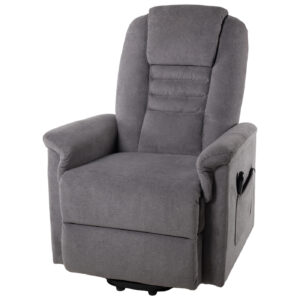 Fernsehsessel grau Webstoff mit Relaxfunktion - SERRA