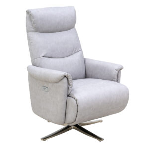 Fernsehsessel grau mit Motor Microfaser - MARCA