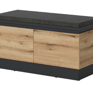 Garderobenbank Coast Evoke Eiche grau 101 x 54 cm - CORTE