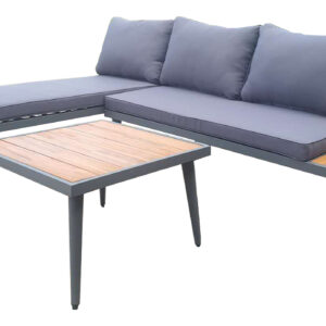 Gartenmöbel Set 216 x 147 cm grau - Akazien-Optik - SAVINA
