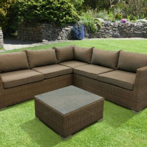 Gartenmöbel Set Eckbank Lounge Tisch 66 x 66 cm - SUNNY