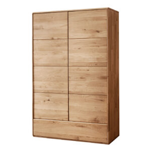 Highboard mit Schublade Wildeiche massiv geölt 100 cm - YUKON
