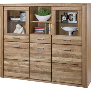 Highboard Wildeiche teilmassiv geölt 159 cm - FREYJA