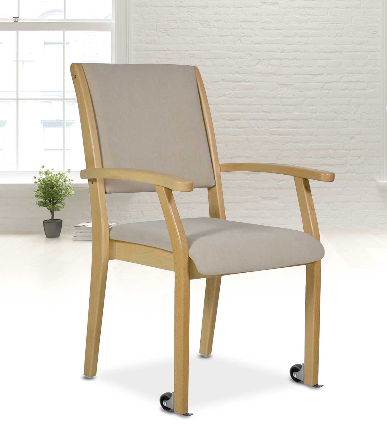 Stuhl für Senioren Kerry mit Rollen verschiedene Sitzhöhen