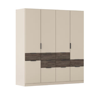 Kleiderschrank beige - Atlantik Eiche - 181 cm - rauch - MATSTA