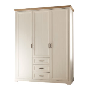Kleiderschrank weiß Anderson Pinie 164 cm 3-türig - JASMIN