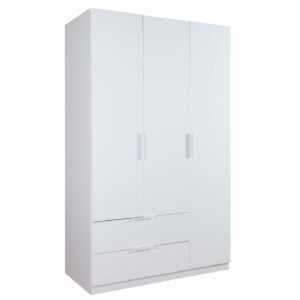Kleiderschrank weiß hochglanz - Schubladen - 119 cm - ESPRESSO