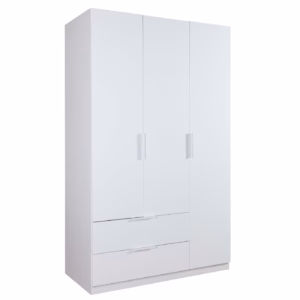 Kleiderschrank weiß hochglanz - Schubladen - 119 cm - ESPRESSO