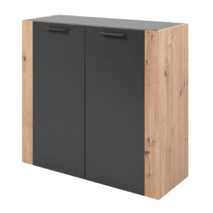 Kommode anthrazit Artisan Eiche 2-türig 89 x 35 cm - CENTO