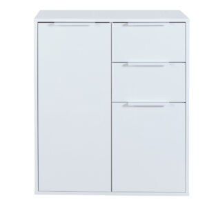 Kommode mit Schubladen weiß hochglanz 72 x 88 cm - ESPRESSO