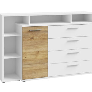 Kommode weiß Artisan Eiche 153 x 42 cm - MAYACUS
