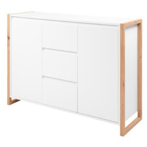 Kommode weiß Artisan Eiche 2-türig 120 x 40 cm - DENVER