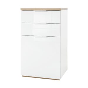 Kommode weiß - Riviera Eiche 60 cm - MUNDI