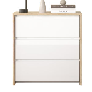 Kommode weiß hochglanz - Jackson Hickory 80 cm x 48 cm - NEXT