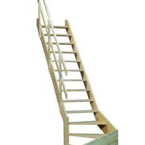 Dolle Dolle Raumspartreppe Normandie aus Holz - Gewendelt und Gerade