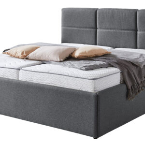 Polsterbett 180 x 200 cm Microfaser grau - DURANGO