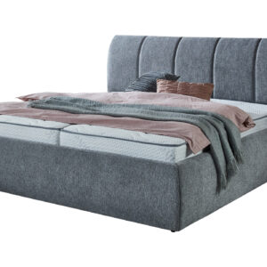 Polsterbett 180 x 200 cm Stoffbezug grau - VAIL