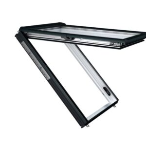 Roto Roto Designo Quadro R89GK WD AL Klapp-Schwingfenster aus Kunststoff 3-fach Verglasung mit Eindeckrahmen