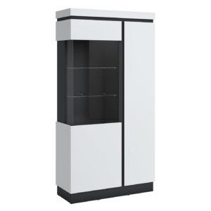 Vitrine mit Glastür alpinweiß B 104 x H 201 cm - CAMPANIA