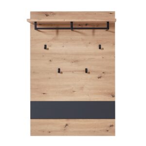 Wandgarderobe Paneele Artisan Eiche - Graphit - 80 cm - MEMPHIS