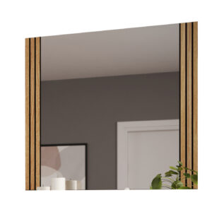 Wandspiegel mit Rahmen Eiche teilmassiv geölt 82 x 80 cm - BELLA