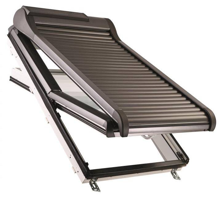 Roto Roto Dachfenster Solar Rollladen ZRO SF Sparpaket Ice" Die Klapp-Schwingfenster Alternative aus Kunststoff mit Eindeckrahmen"