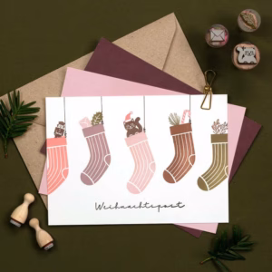 Perlenfischer Perlenfischer Text-Stempel: WEIHNACHTSPOST